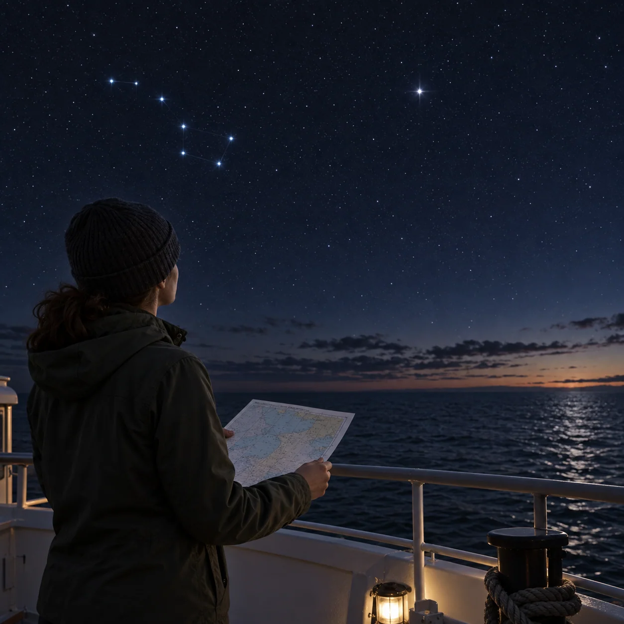 Closing illustration: Big Dipper to Polaris: A Northern-Sky Direction Check