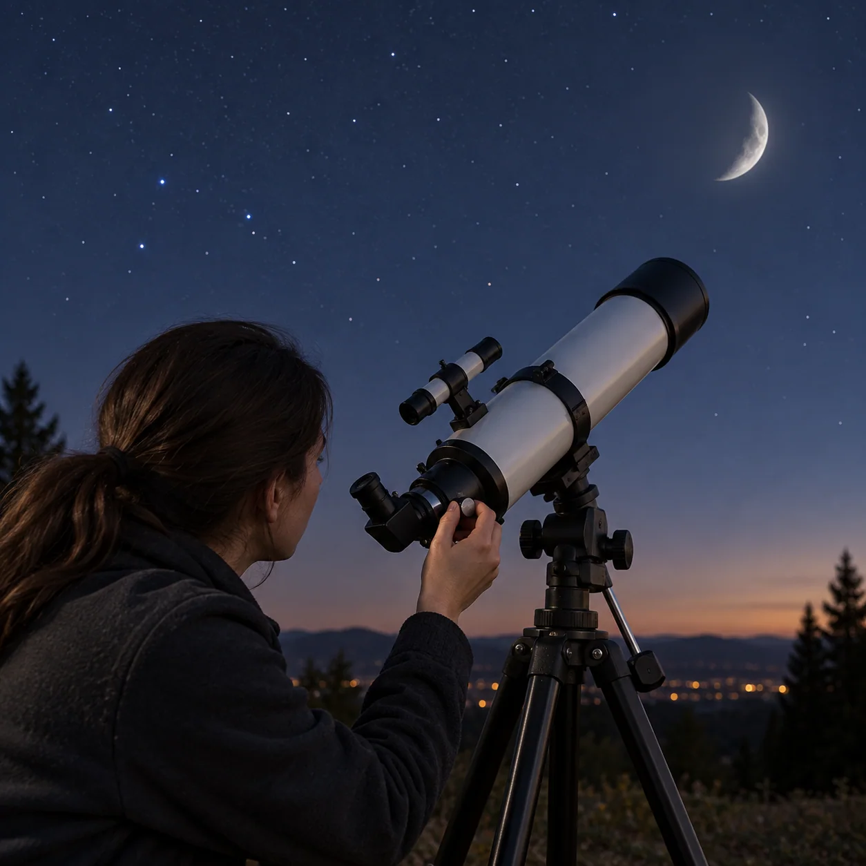 Closing illustration: First Light With a Borrowed Telescope: Start With the Moon