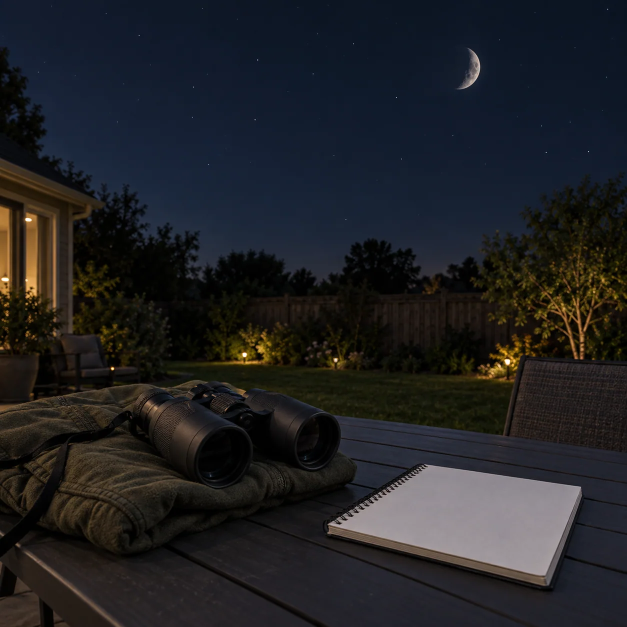 Closing illustration: Observe the Moon With Binoculars Before Buying a Telescope